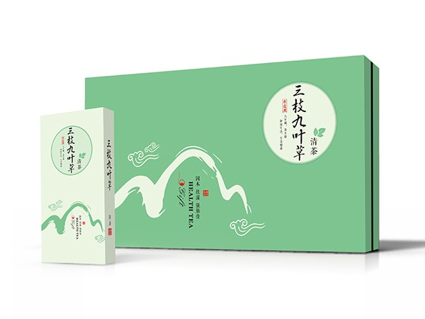 點創包裝為三枝九葉草提供茶葉盒定制
